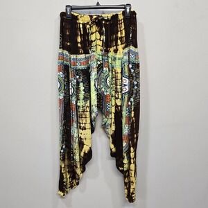Belma New York Baggy Harem Pants One Size Drop Crotch Boho Tie Dye Festival Yoga
